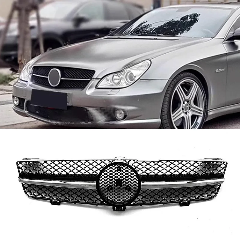 Car Front Grille Grill For Mercedes-Benz CLS-Class W219 CLS350 CLS500 CLS550 SLS600 CLS63 AMG 2008 2009 2010 ABS Grills Tuning