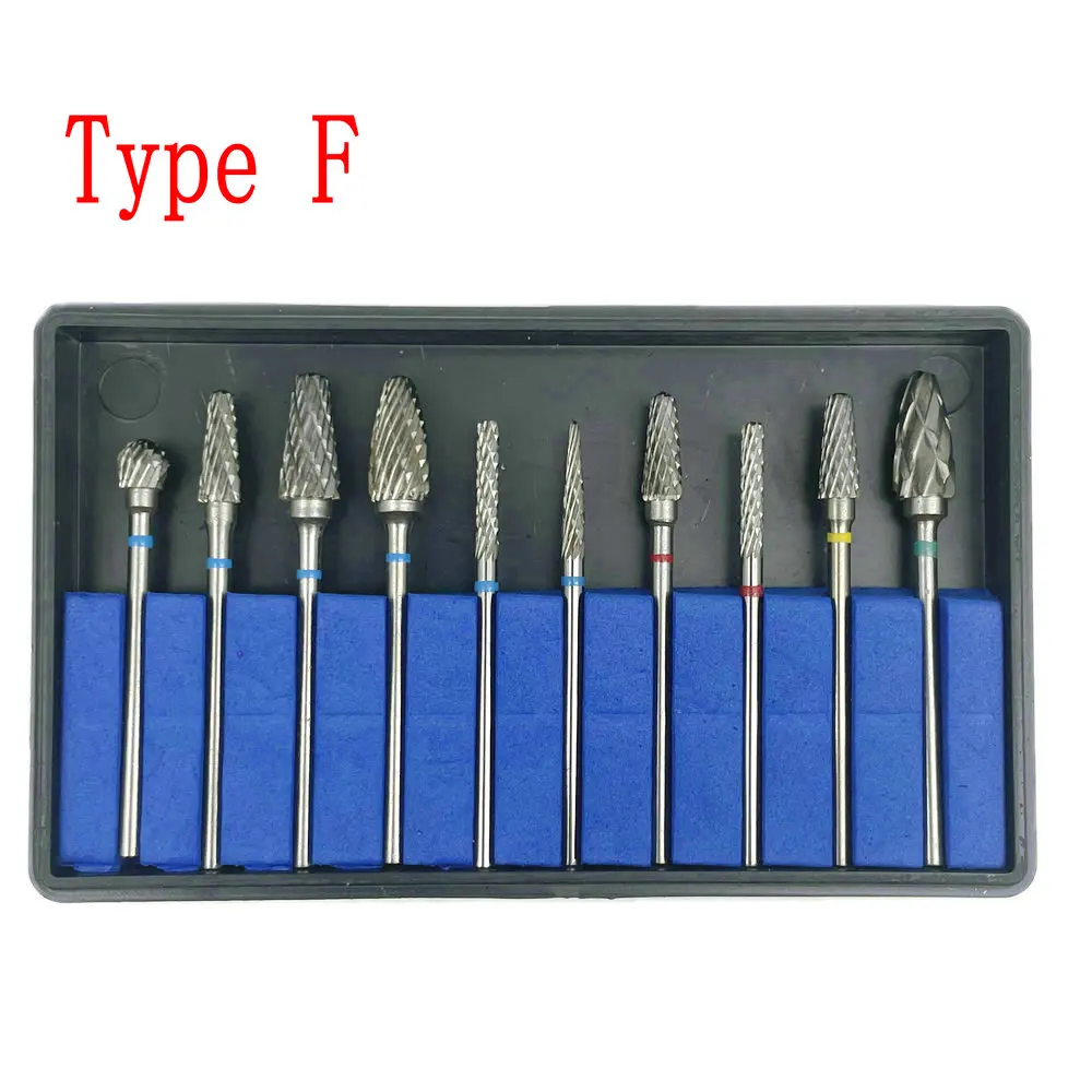 10pcs/Box Tungsten Carbide Cutter Kit Dental Carbide Burs for Remove and Polishing Dental Lab Materials