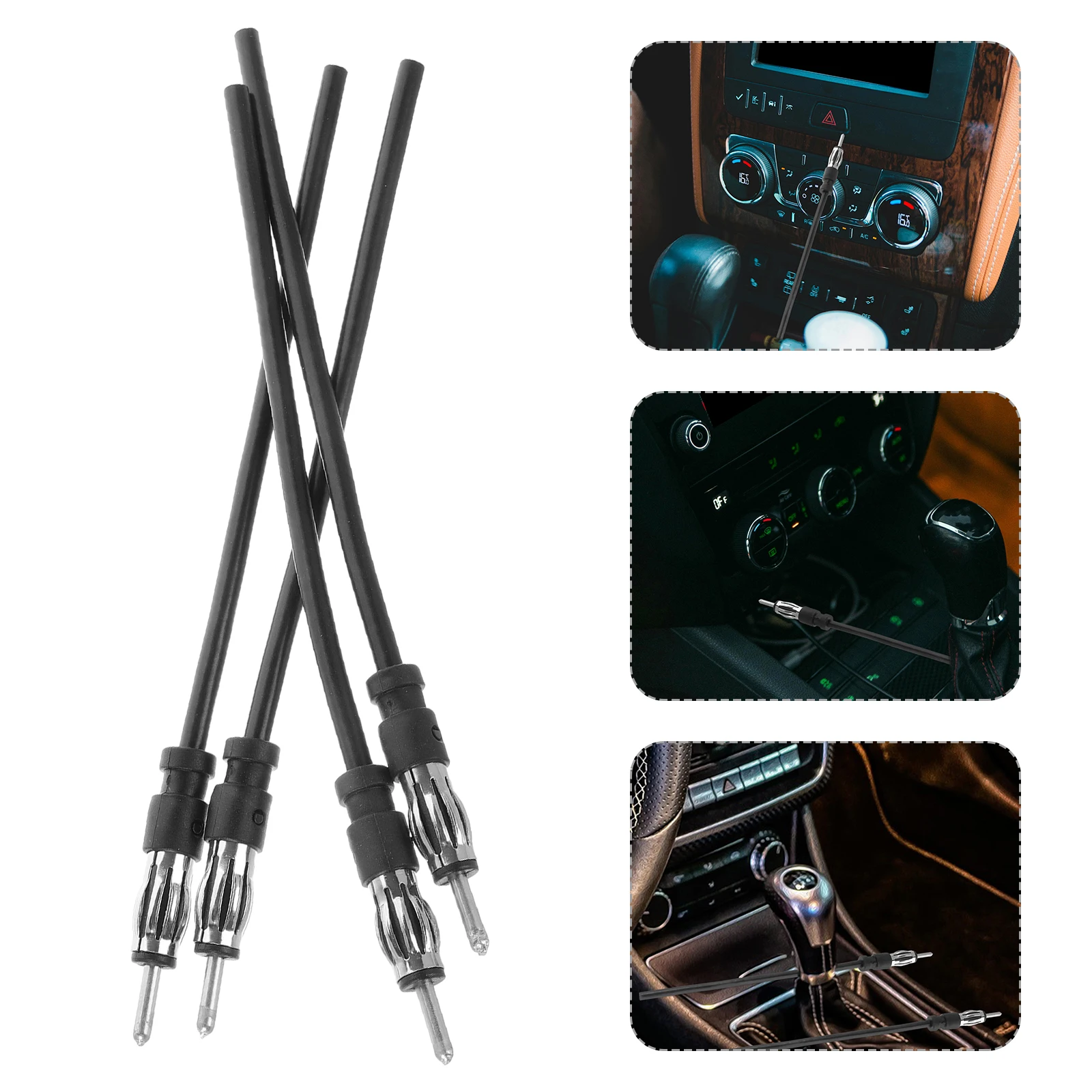 

4 Pcs Car Radio Adapter Connector Cars Aerial Antenna Cable for Stereo Replace Replacement