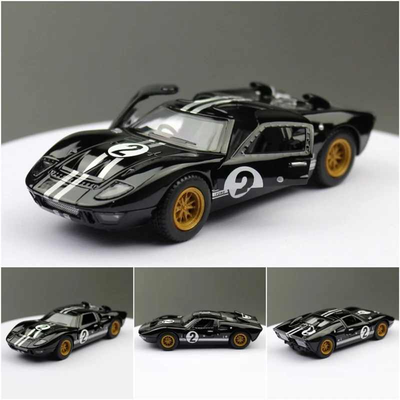 1:32 1966 Ford GT40 Alloy Sports Car Model Diecast Metal Toy Track Racing Car Vehicles Model Simulation Collection Children Gift