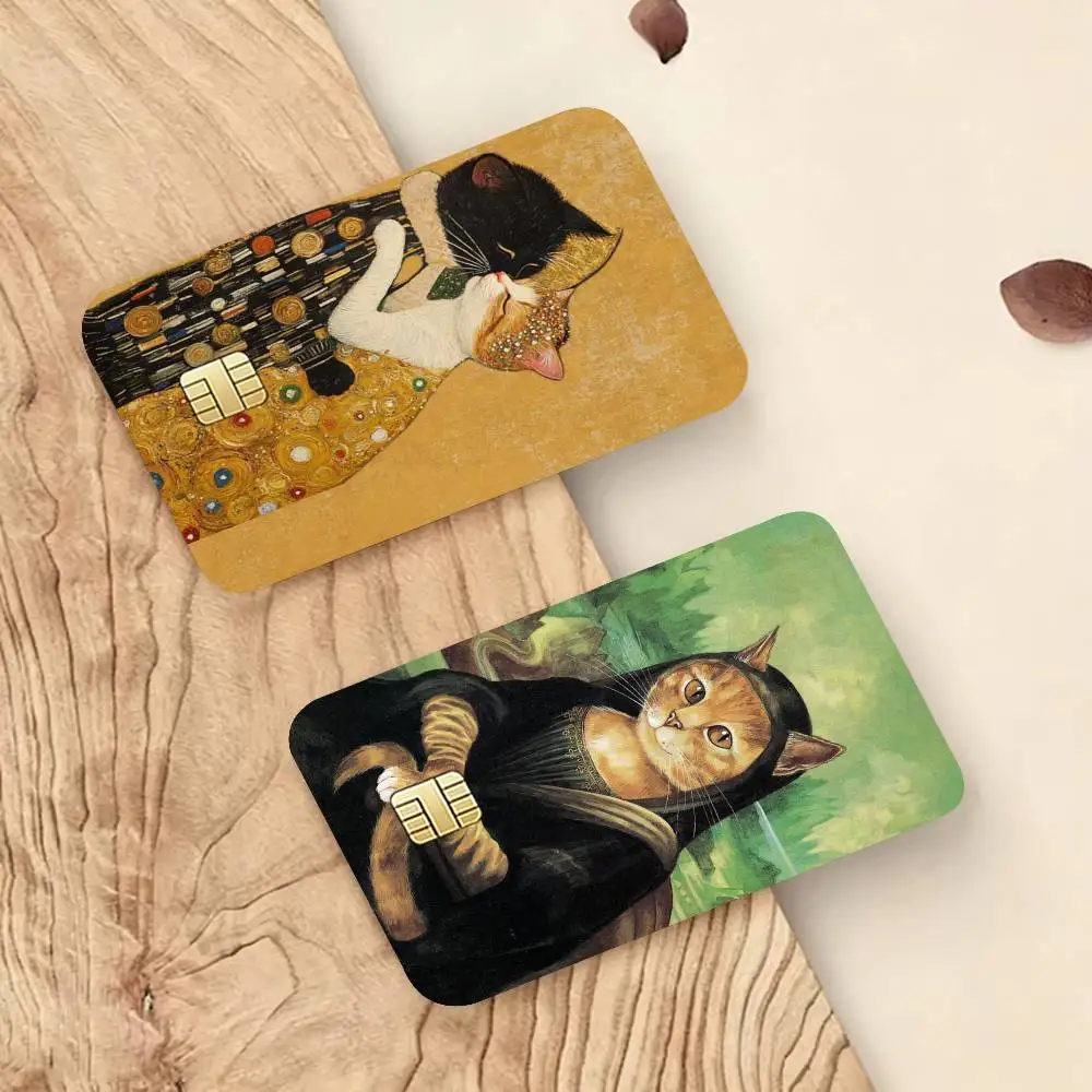 

Funny Artistic Cat Painting Sticker Decoration Creative Bank Card Bus Metro Waterproof Sticker