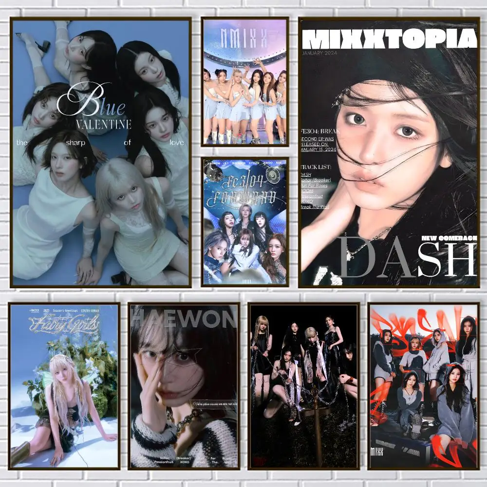 Kpop N-NMIXX Poster PP Paper Decorative Wall Art for Living RoomsBedrooms Bars Cafes Stylish Home Decor Gift