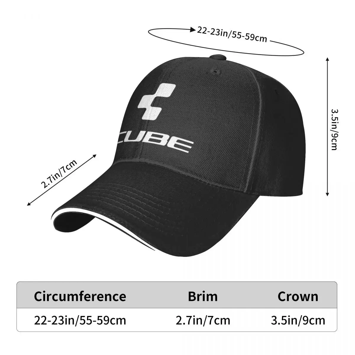 Cube Cycling Mtb rower górski na dzień czapka bejsbolówka Unisex Hip-Hop regulowany drukowany męska czapka z daszkiem można dostosować