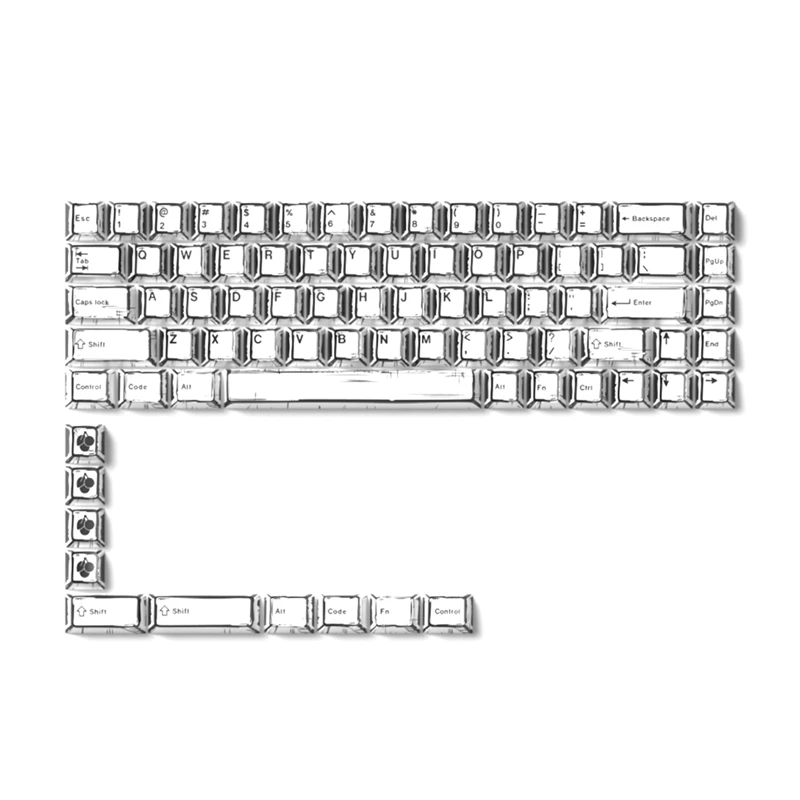 Comic Keycaps EVA01 BOW-Cherry Profile PBT Dye-Sub 78 Keys for Mechanical Gaming Keyboard 61/61/63/64/68 Layouts A-TCES