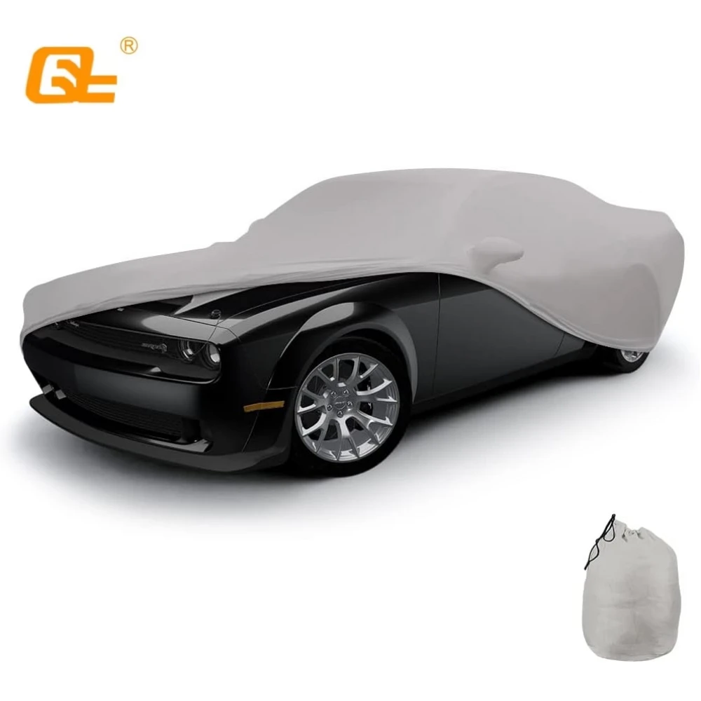 Indoor Car Covers For Dodge Challenger Velvet Stretch Protection for Automobiles for Dust-Proof Underground Garage Car Show