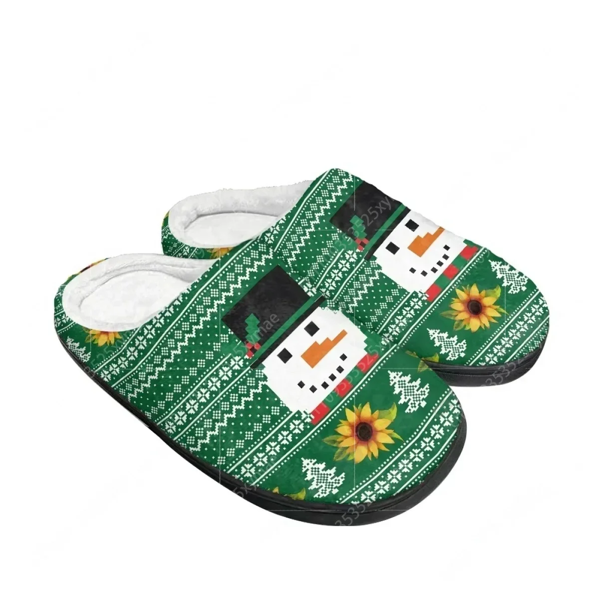 Christmas Party Gift Christmas Stocking Bells Home Cotton Slippers Mens Womens Teenager Plush Bedroom Keep Warm Custom Slipper - view 2