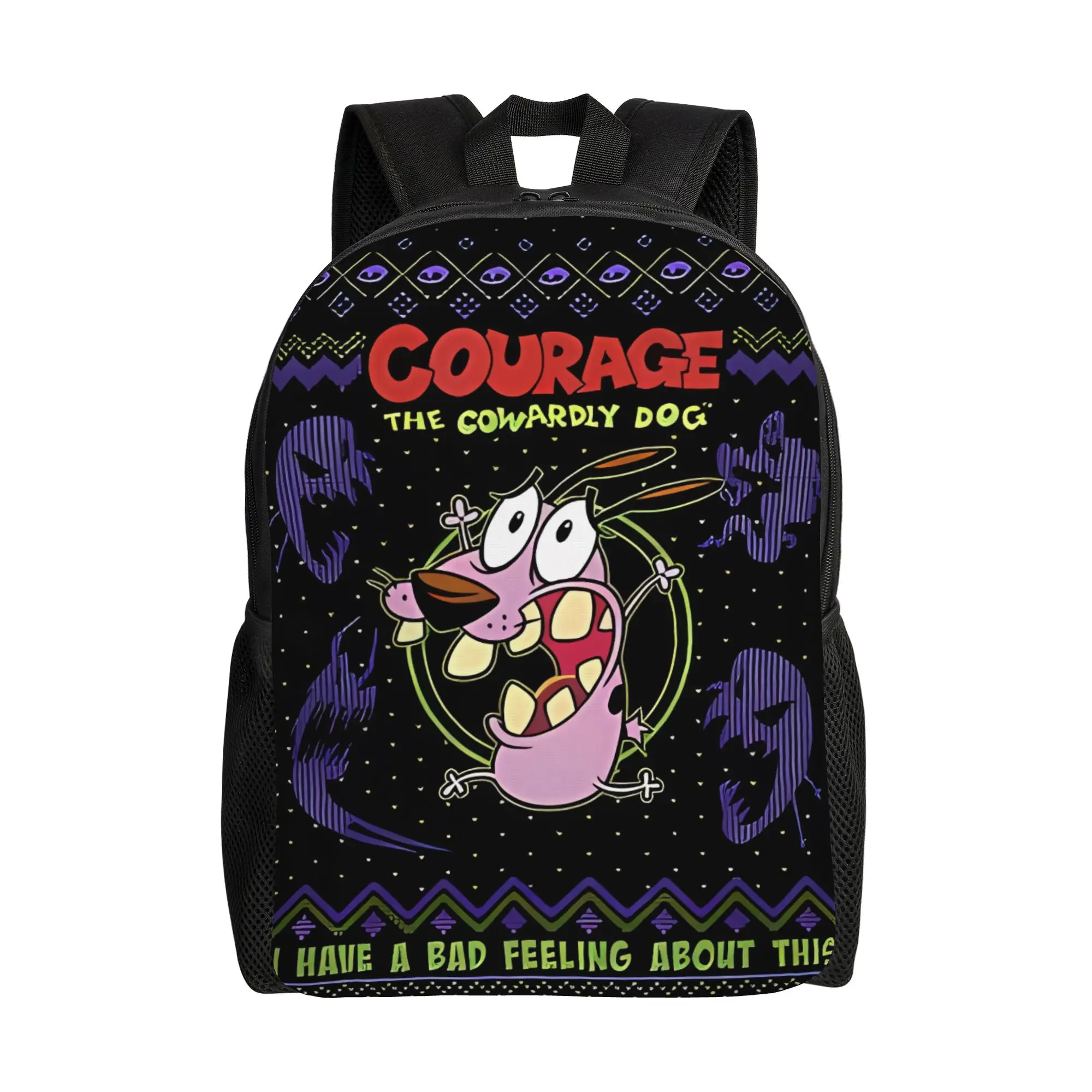 

Courage Christmas Bad Feeling Ugly Backpack Ladies Sporty Fashionable mochila Large Capacity Laptop Bag Back To School Season