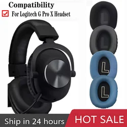 1 Pair Replacement Earpads cushion for Logitech G Pro X / GPRO Headset Headphones Leather Earmuff Ear Cover Earcups Foam Ear Pad