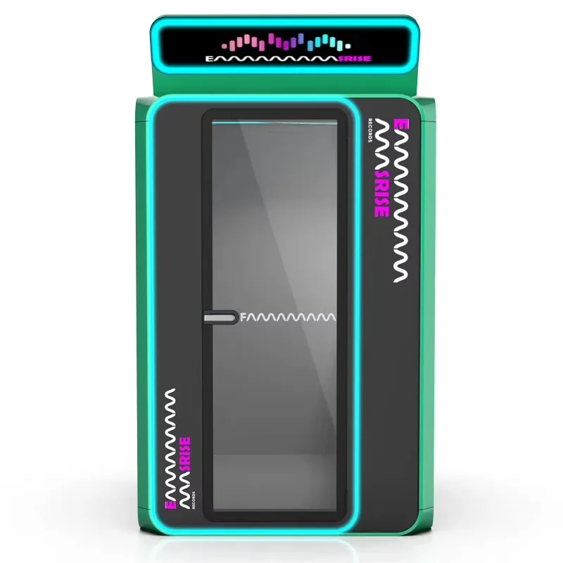 Self-service Modern Soundproof Karaoke Machine With LED Display QR Code Payment Modular Design For Bar Cafe Karaoke Booth