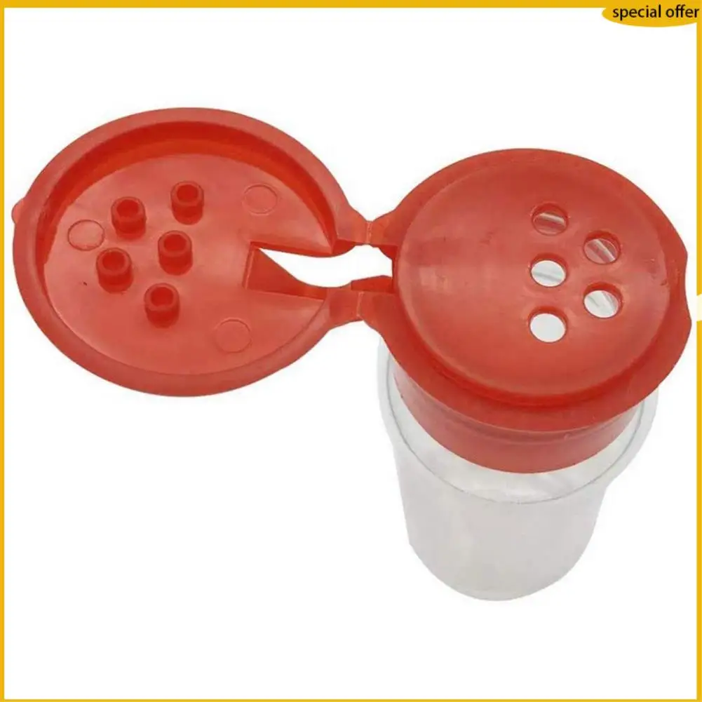 

A50I 1Set Of 50 Empty Plastic Spice Bottles For Storing Barbecue Seasoning Salt Pepper Etc. 100Ml / 3.3Oz, Red