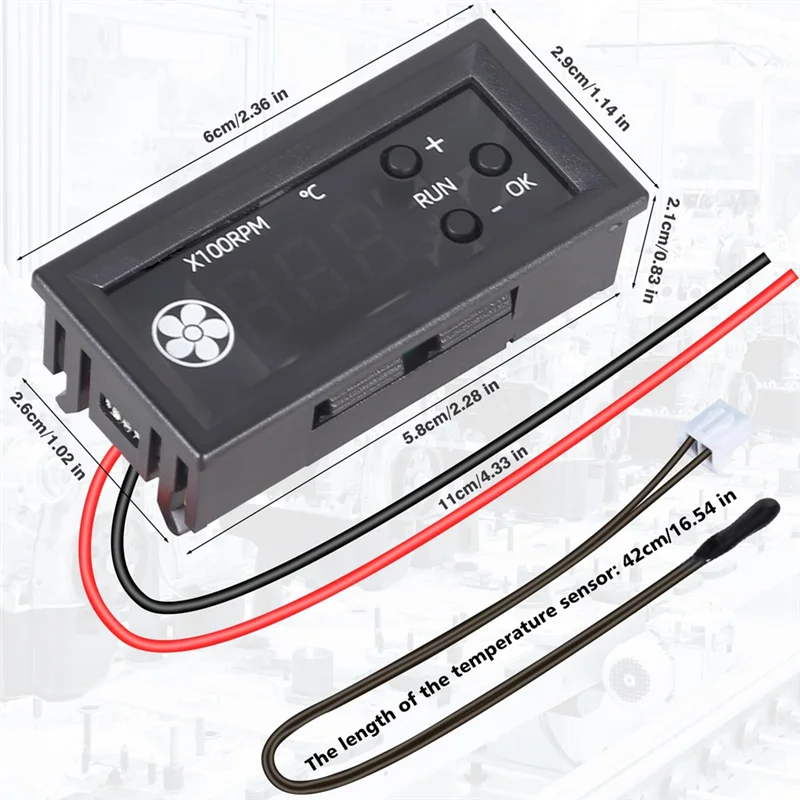ABSQ-PWM 4 สาย DC 12V พัดลมควบคุมความเร็วโมดูล, พัดลมอุณหภูมิระบบควบคุม Probe สําหรับ 3A พัดลม PC การใช้งาน