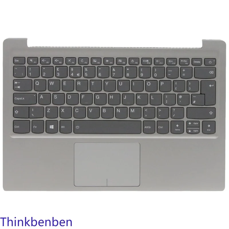 UK English Mineral Gray Keyboard Upper Case Palmrest Shell Cover For Lenovo Ideapad 320S 13 13IKB 5CB0Q17551