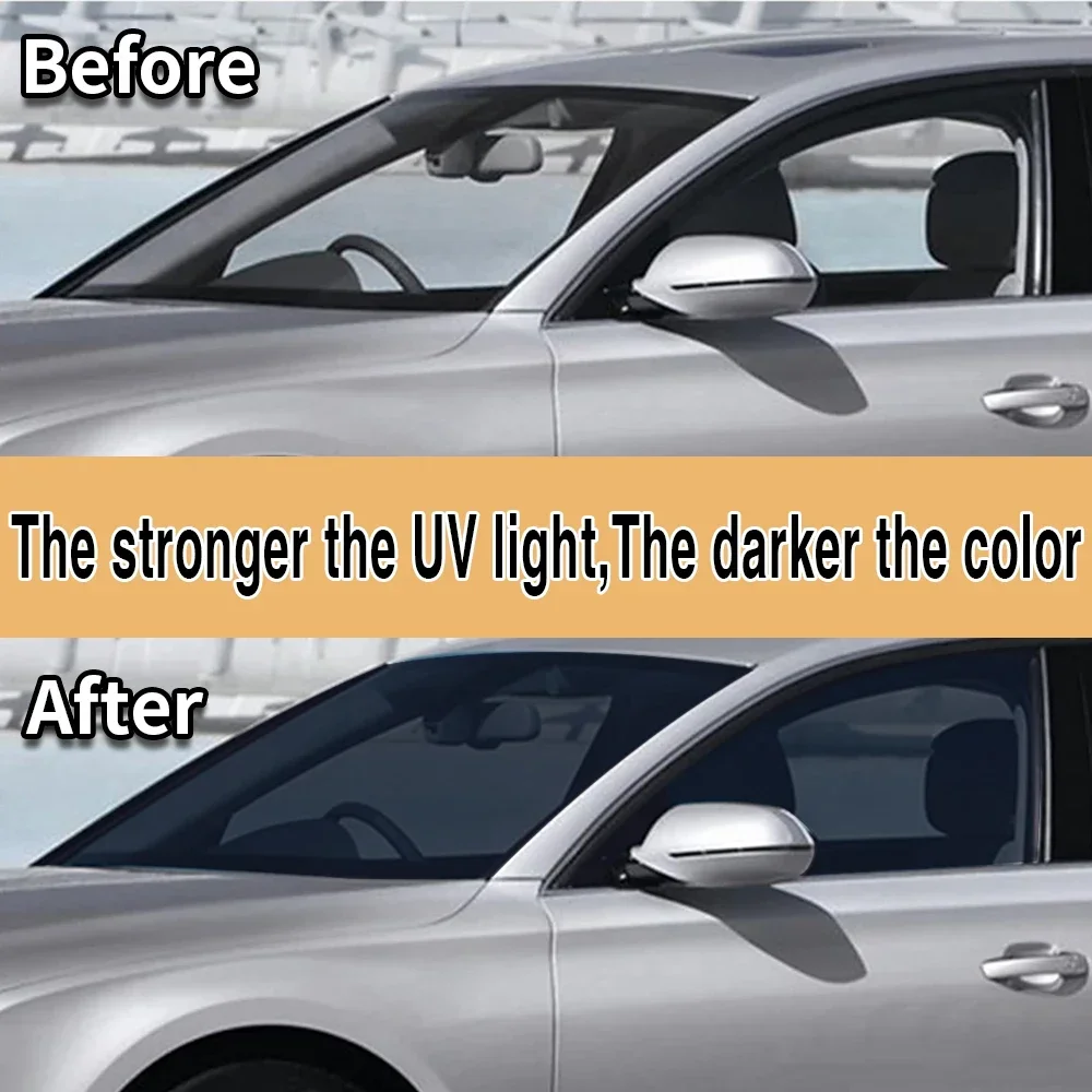 Car Window Photochromic Film Color Change Heat Rejection Anti UV Self-Adhesive anti-Scratch Protector Films For bmw audi honda