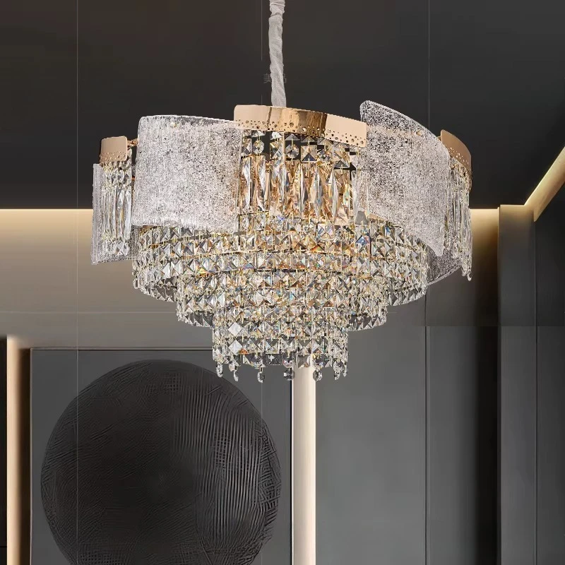 

Новая люстра для гостиной, высококачественная хрустальная лампа для виллы, большого зала или столовой.
