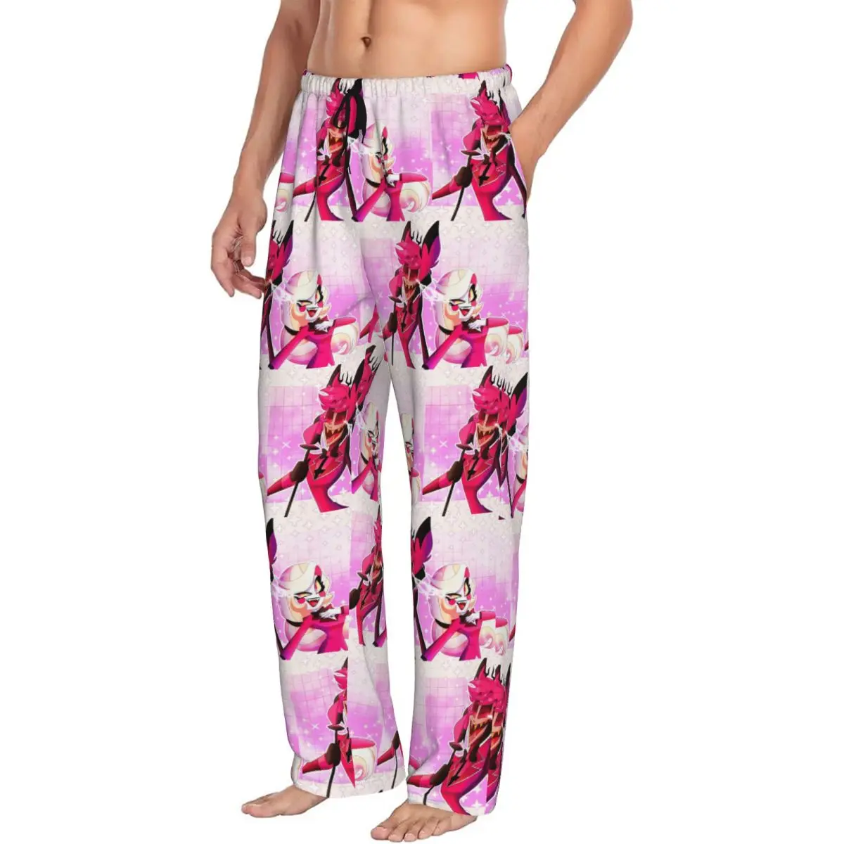 Custom Rivalry Charlastor Hazbin Pajama Pants Men Sleepwear Sleep Lounge Bottoms with Pockets