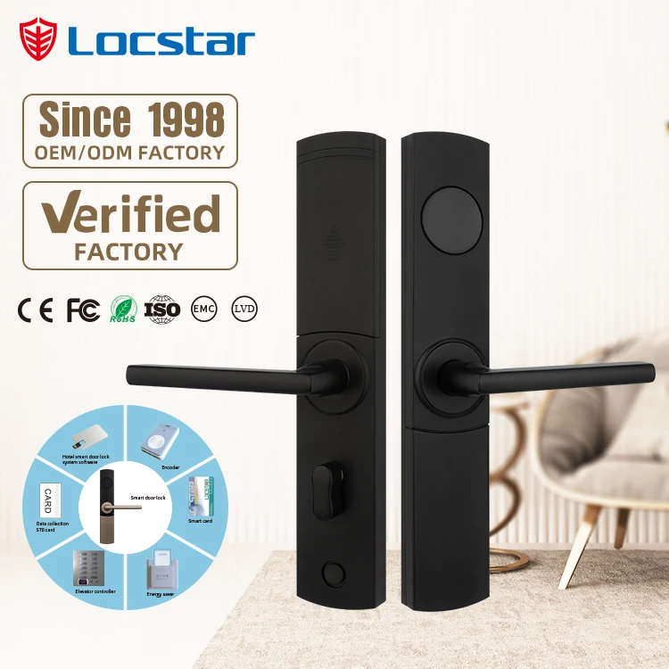 

Locstar High Quality Security Locstar Cerradura Key Nfc Card Automated Serrure Rfid Hotel Door Lock System
