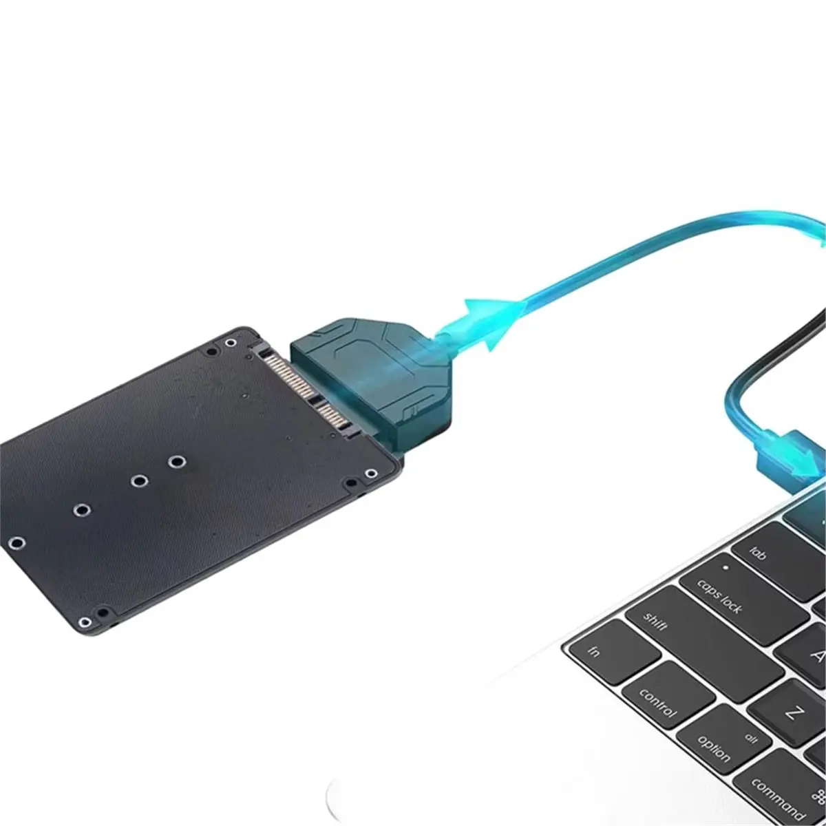ABIU M.2 NGFF SSD to SATA3 External Hard Drive Box 6Gbps Adapter Card Dual-Use M.2 NGFF to SATA3.0 Adapter Card for PC