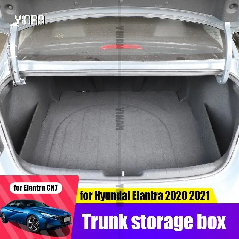 for Hyundai Elantra Avante CN7 2020 2021 trunk storage baffle storage box storage and finishing