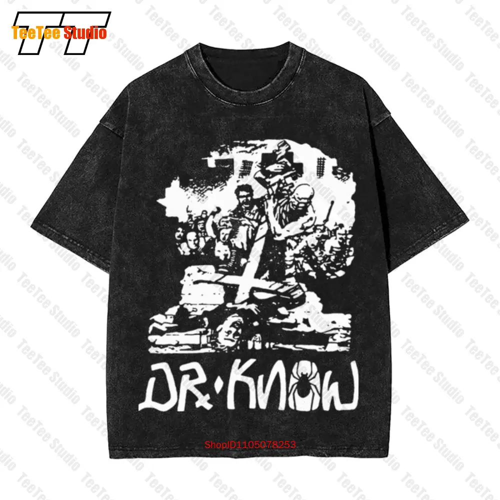 Dr.Know 'Killing Pigs (Mentors Vandals 7 Seconds Dayglow) T-Shirt surdimensionné vintage 1J09