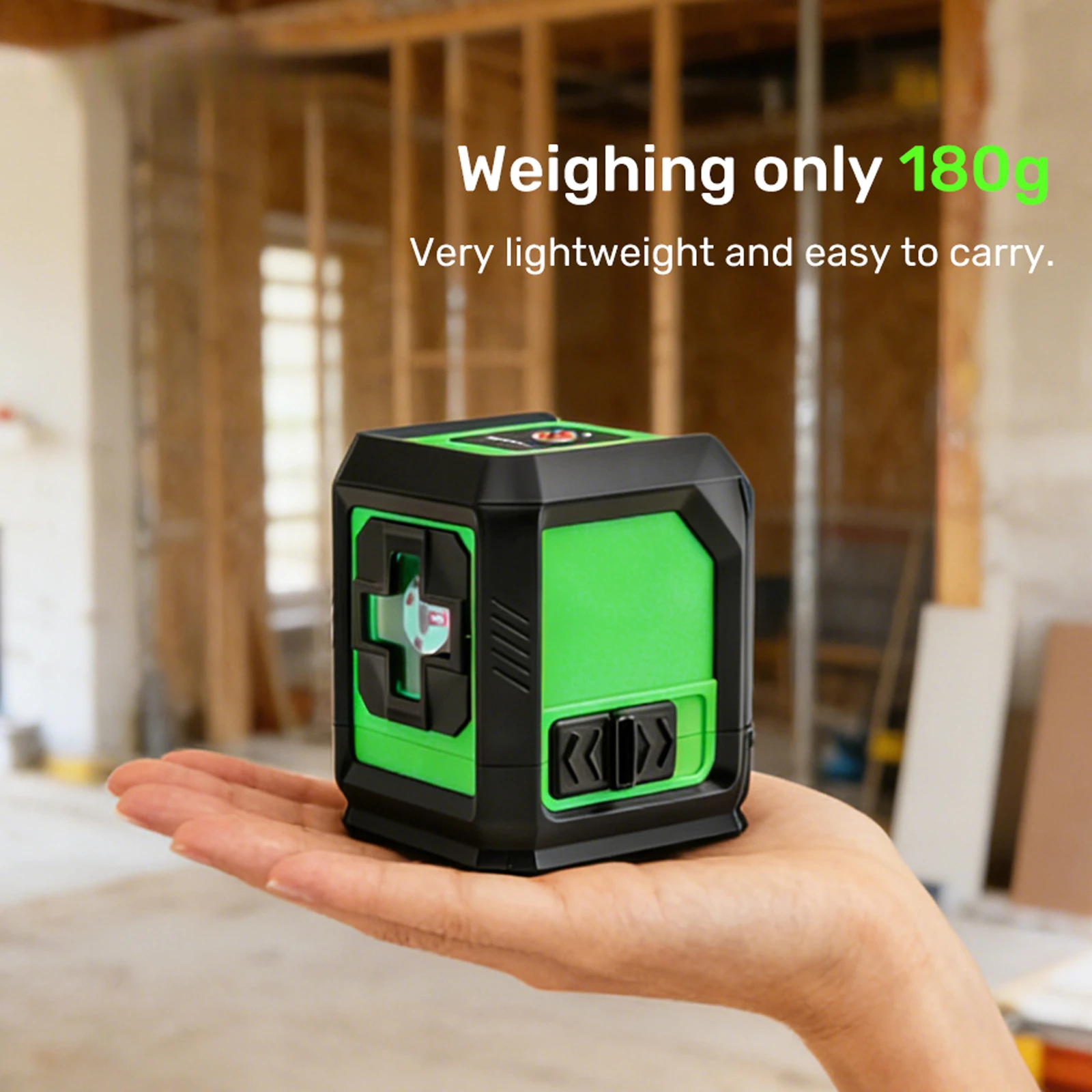 Lazer Leveler Tool 2 Lines with Bracket for Picture Hanging Construction Home Renovation Self Leveling Lazer Level No Batteries