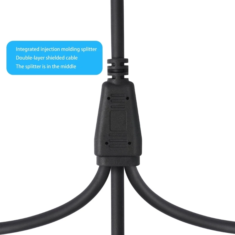 3 Channel 3Pin Splitter Cable 60cm Length For Simultaneous Connection To Multiple Auditory Devices 83CF