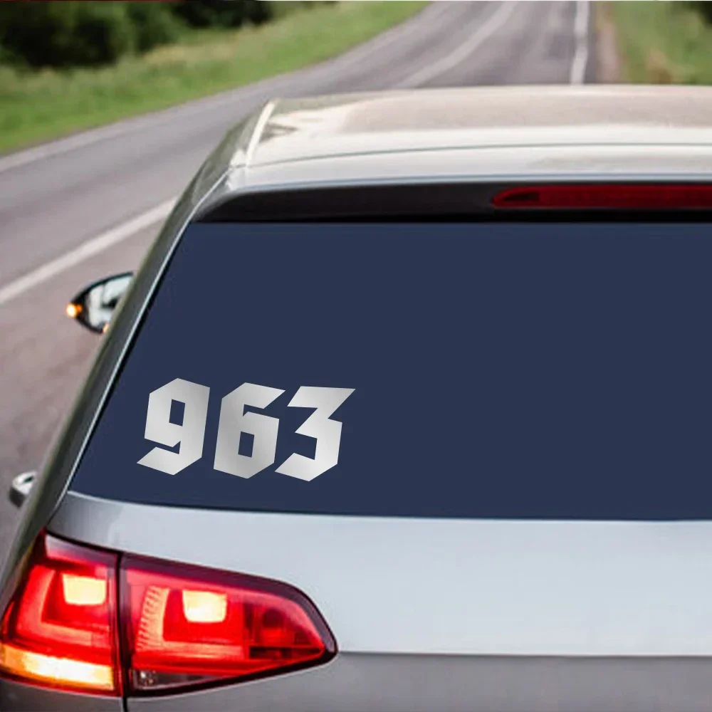 رقم 963 ملصق حائط من الفينيل لجسم السيارة نافذة خلفية شاحنات عربات جدران كمبيوتر محمول مقاوم للماء اكسسوارات السيارات الديكور التصميم #1