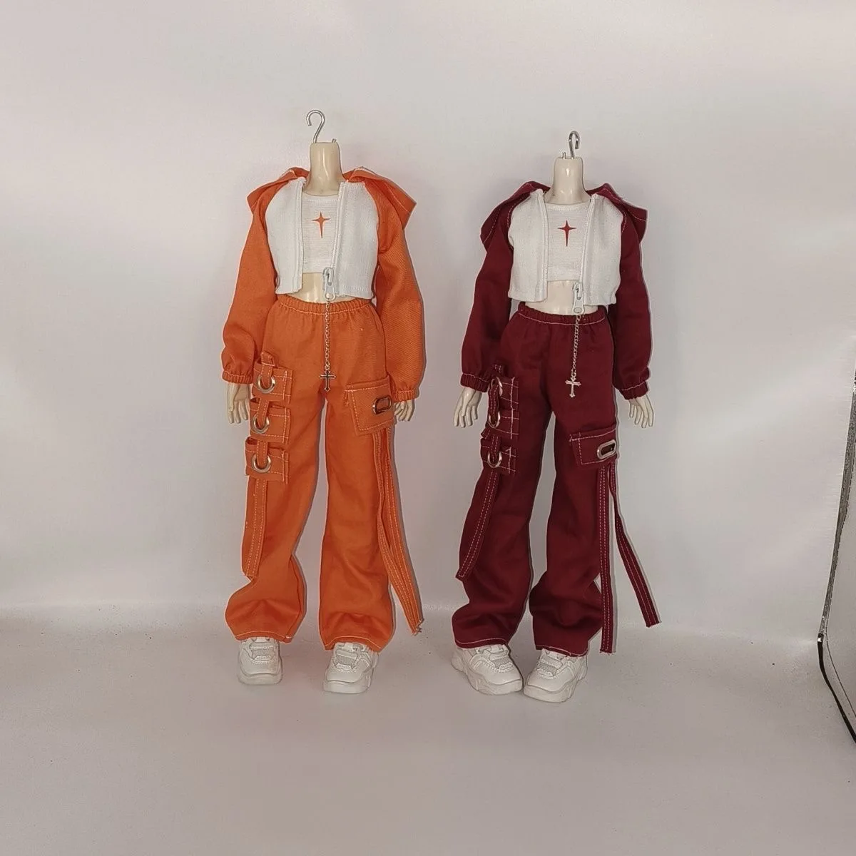 BJD doll clothes suitable for 1/4 size cute doll sweatshirt and pants inner set doll accessories (3 points)