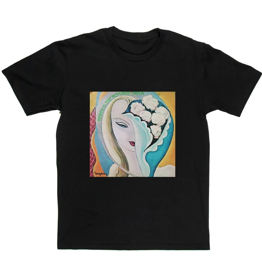 

Derek and The Dominoes Layla Peripheral Pattern Printing Summer Luxury Brand Cotton Men's and Women's T-shirts Short Sleeves