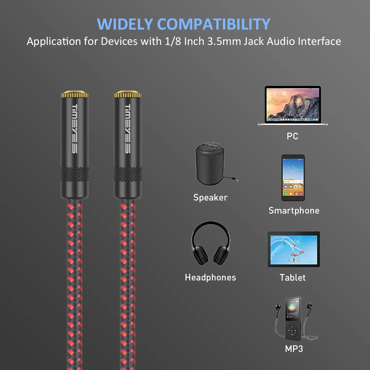 3.5mm Female To Female Adapter Cable 3-Pole TRS Female Connector AUX Extension Cable for Headphones Car Stereo Sound System Etc