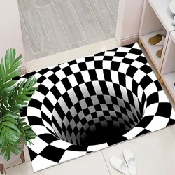 3D Effect Floor Mat Cartoon Vertigo Carpet Home Bedroom Living Room Door Mat Bathroom Non-slip Bedroom Living Room Floor Mat