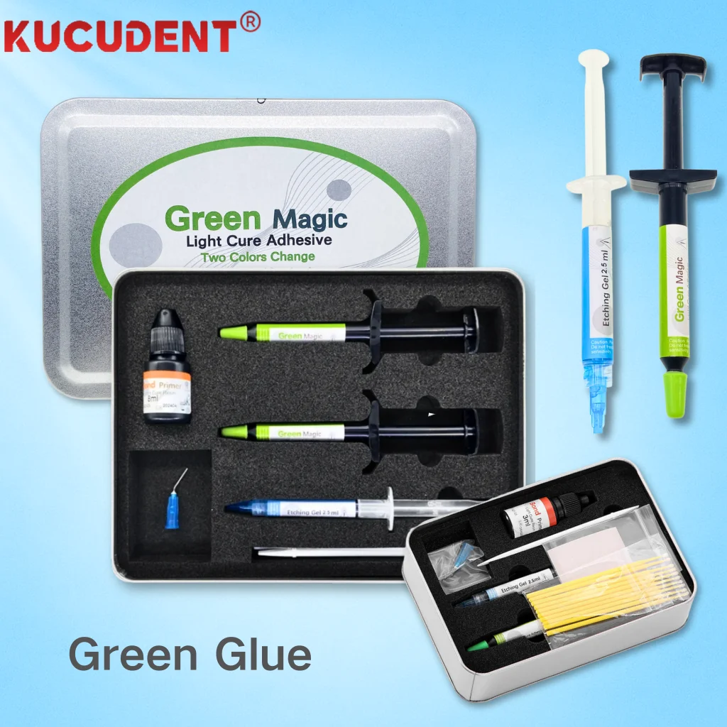 

Стоматологический ортодонтический клей, легкий зеленый клей для кронштейнов, склеиваемая паста, ортодонтический Etchant, кислотный гель-агент