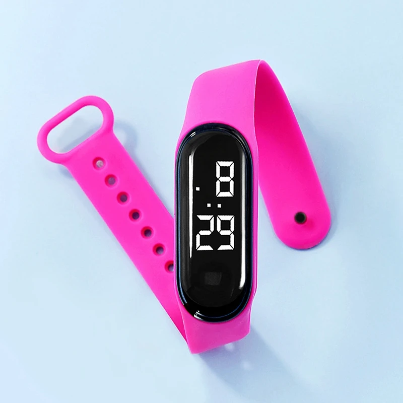 Reloj inteligente con pantalla táctil para niño y niña, pulsera electrónica Digital LED, resistente al agua, deportiva, regalos de cumpleaños