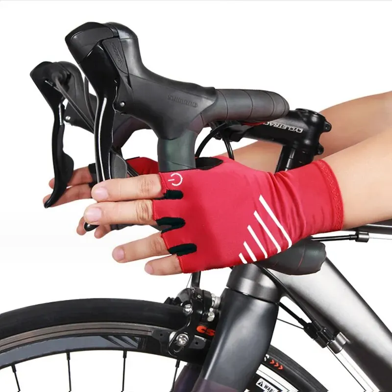 A Pair Of Cycling Sunscreen Gloves Breathable Thin Half-finger Gloves Spring And Summer Anti-slip Cycling Half-finger Gloves