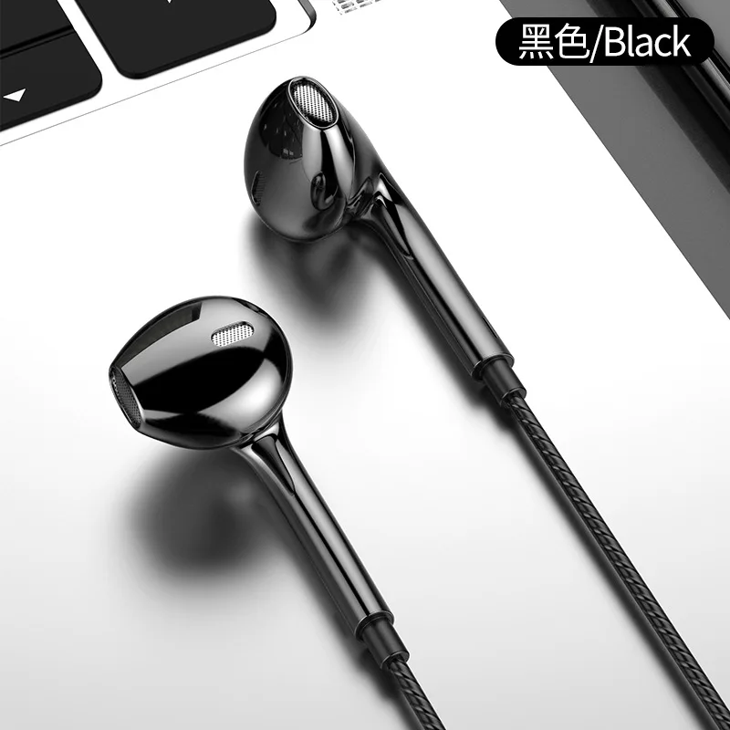 3.5mm Wired Headphones Headset In Ear Wired Earphones Bass Stereo Earbuds Sports In-line Control For Phones With Microphone