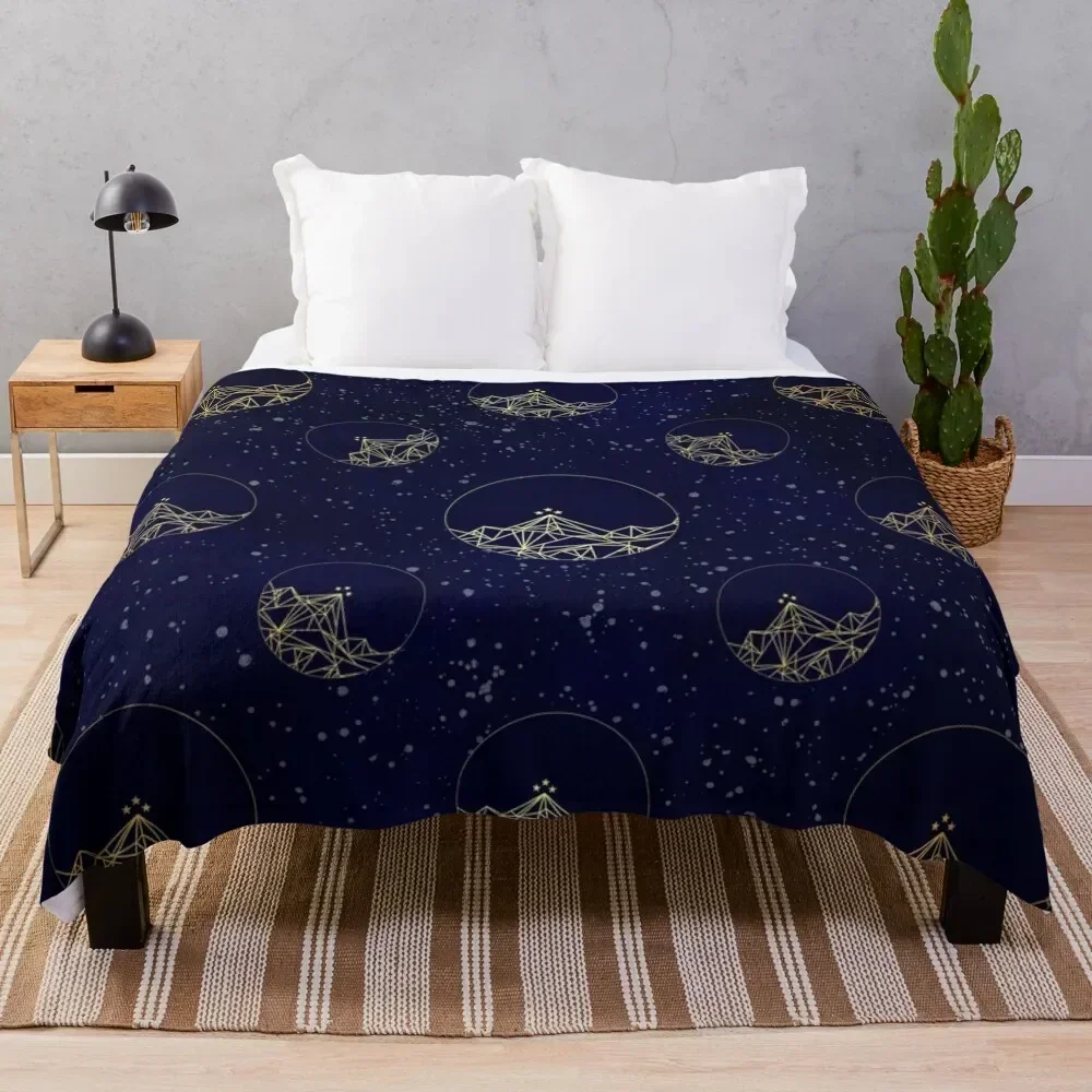 

The Night Court Symbol Starry Sky Pattern Throw Blanket Stylish Decor Blanket Gift for Friends Roommate