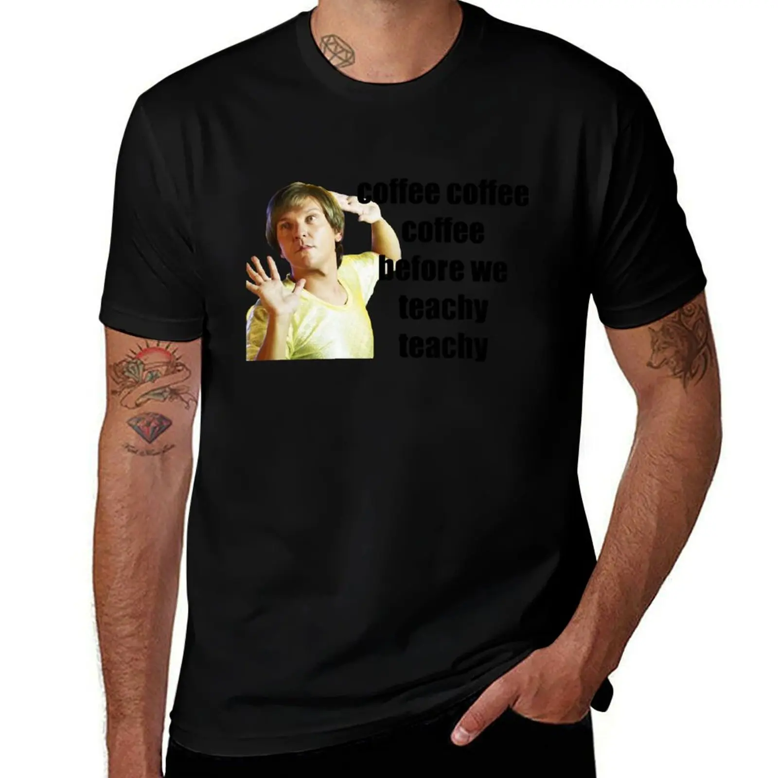 mr g - coffe coffee coffee before we teachy teachy T-Shirt Classic Graphic Short Sleeve Top T-Shirt