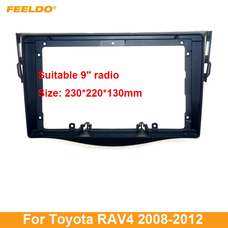 

FEELDO автомобильная стерео 9-дюймовый адаптер рамки с большим экраном для Toyota RAV4 2Din Dash Audio монтажная панель комплект рамки