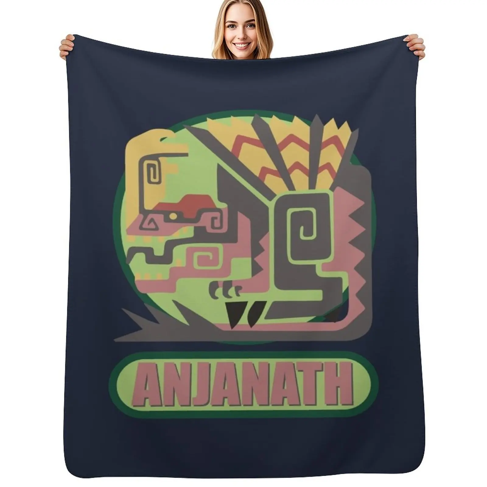 

Monster Hunter World: Iceborne - Anjanath Throw Blanket Wrinkle Resistant Lightweight Blanket