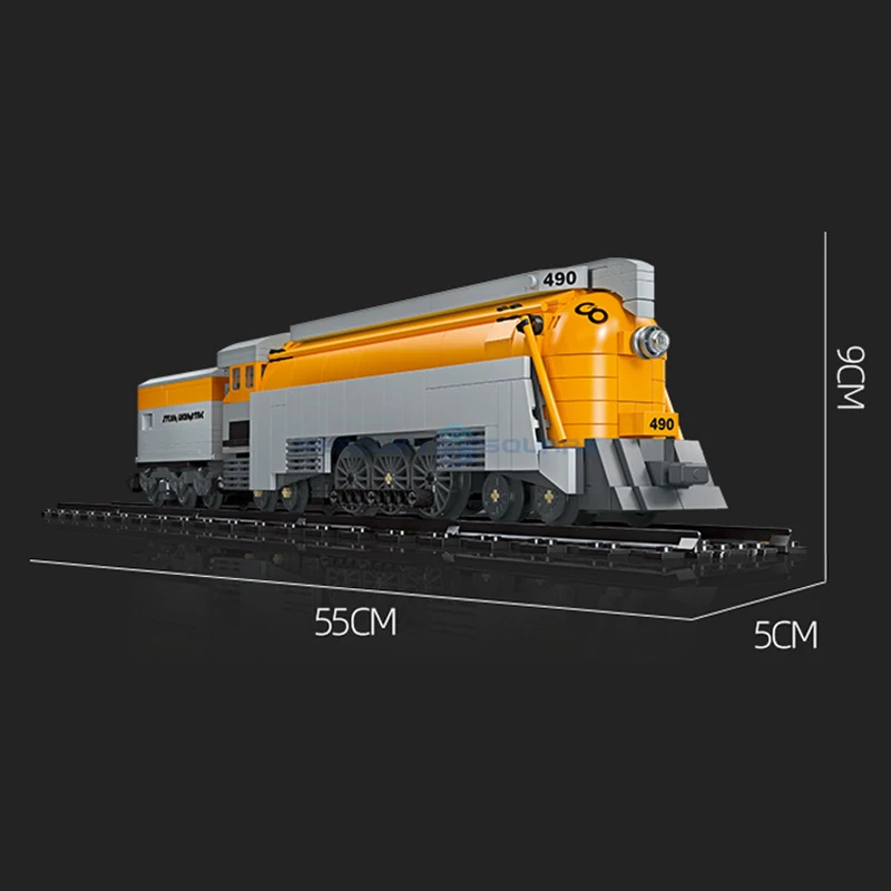 CO 490 Treno A Vapore MOC 59021 Modello Ferroviario Ad Alta Velocità Blocchi Ferrovia Pista Ferrovia Buliding Mattoni Tech Giocattolo Regalo FAI DA TE Set Bambini Ragazzi