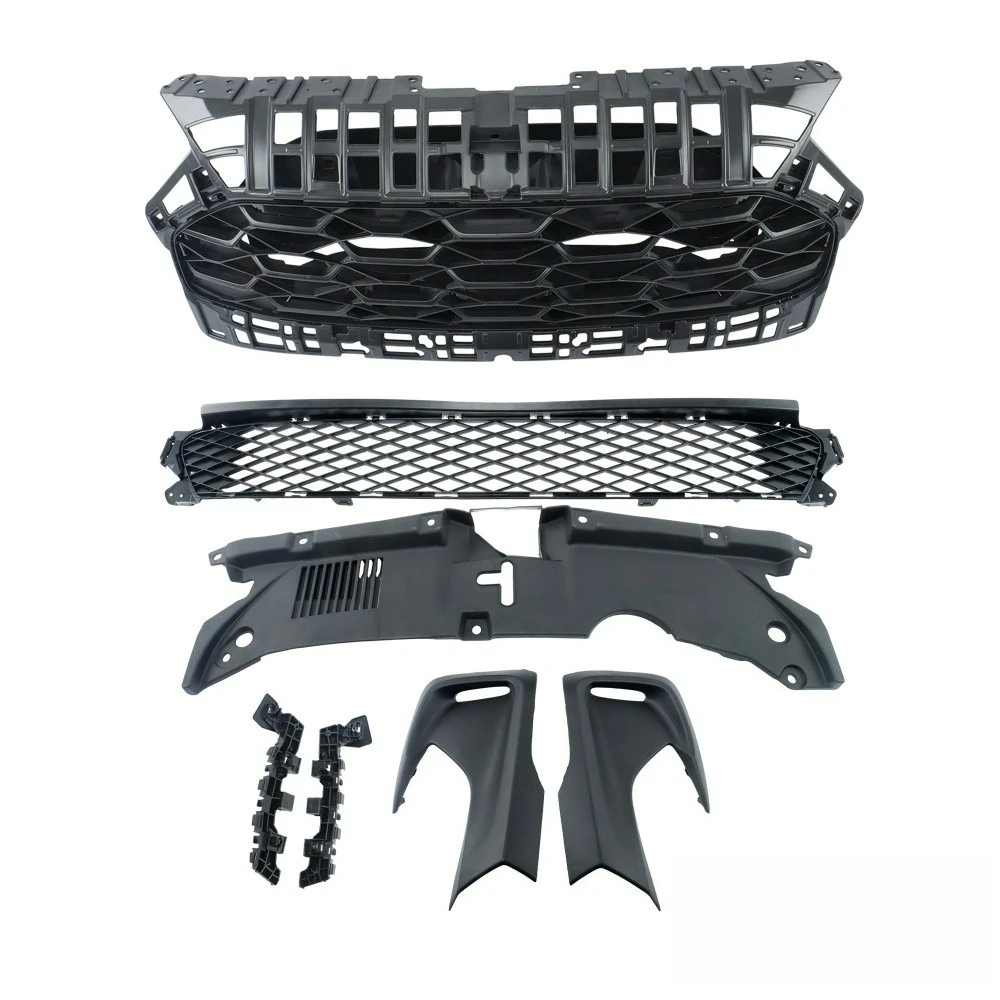 Front Bumper Grill Set & Radiator Cover With Foglight Cover For Honda HRV 23-25