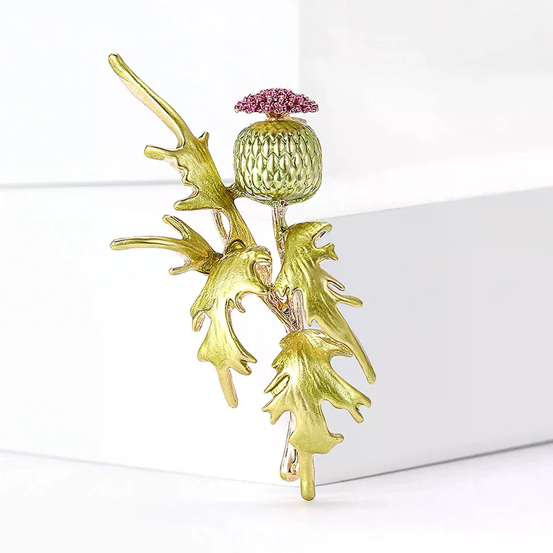 حساسة دبوس بروش حجر الراين الأخضر Primrose بروش للنساء معطف صغير طازج سترة الصدار دعوى دبابيس مجوهرات هدايا #4