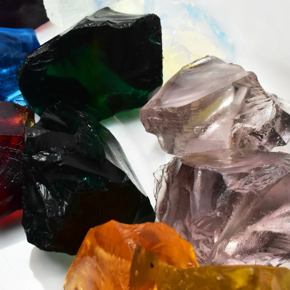 Multicolor Topaz Lab Created 300.00 Ct Rough Uncut Certified Gemstone Lot