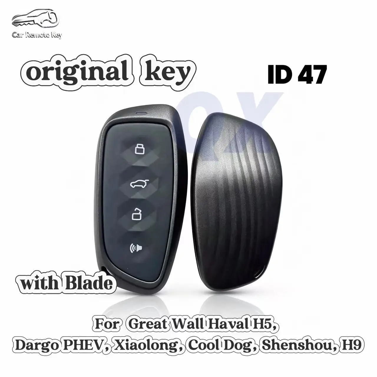 Original Smart Remote Car Key, Suitable for Great Wall Haval H5, Dargo PHEV, Xiaolong, Cool Dog, Shenshou, H9 with blade