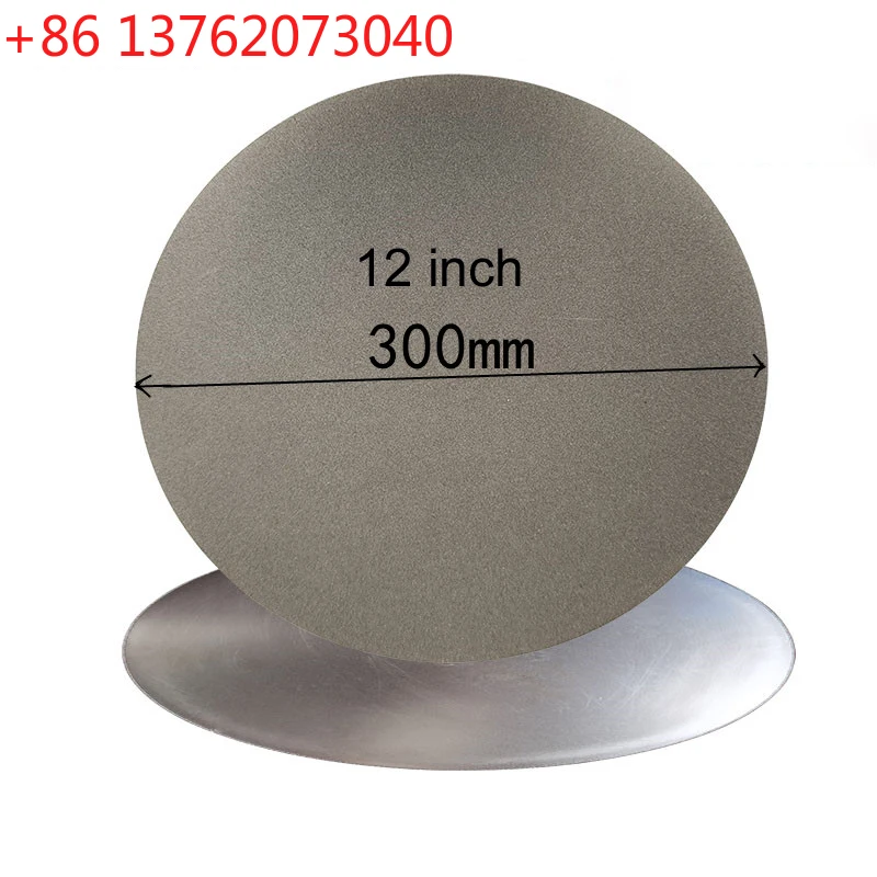 

12” 300mm 80-2000# Large Size Diamond Coated Flat Lap Wheel Lapidary Polishing Grinding Disc