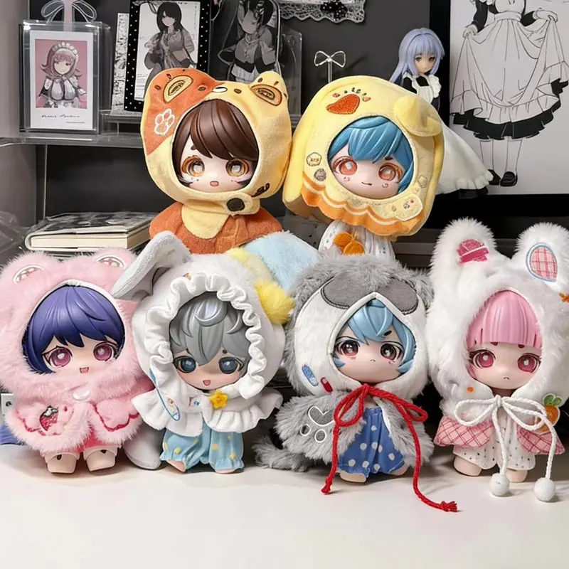 

In Stock Puppy Snack Series Blind Box Bjd Dolls Movable Action Figures Collectible Plush Hooded Dolls Desktop Decor Gift