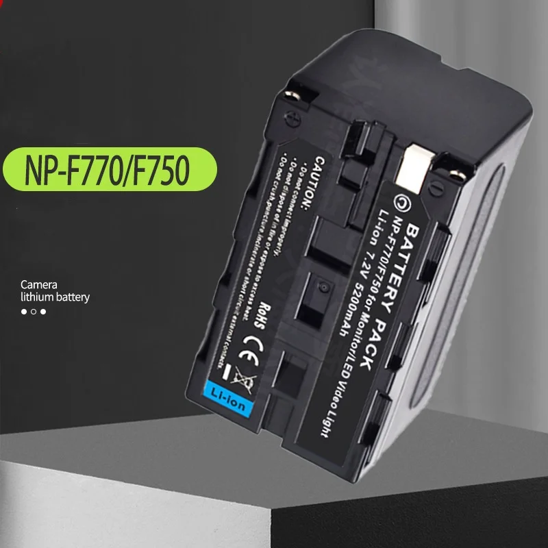 5200mAh NP-F750 F750 NP-F770 F770 Camera Video Battery For Sony LED Video Light YN300Air IIQM91D CCD-RV100 TRU47E USB Charger