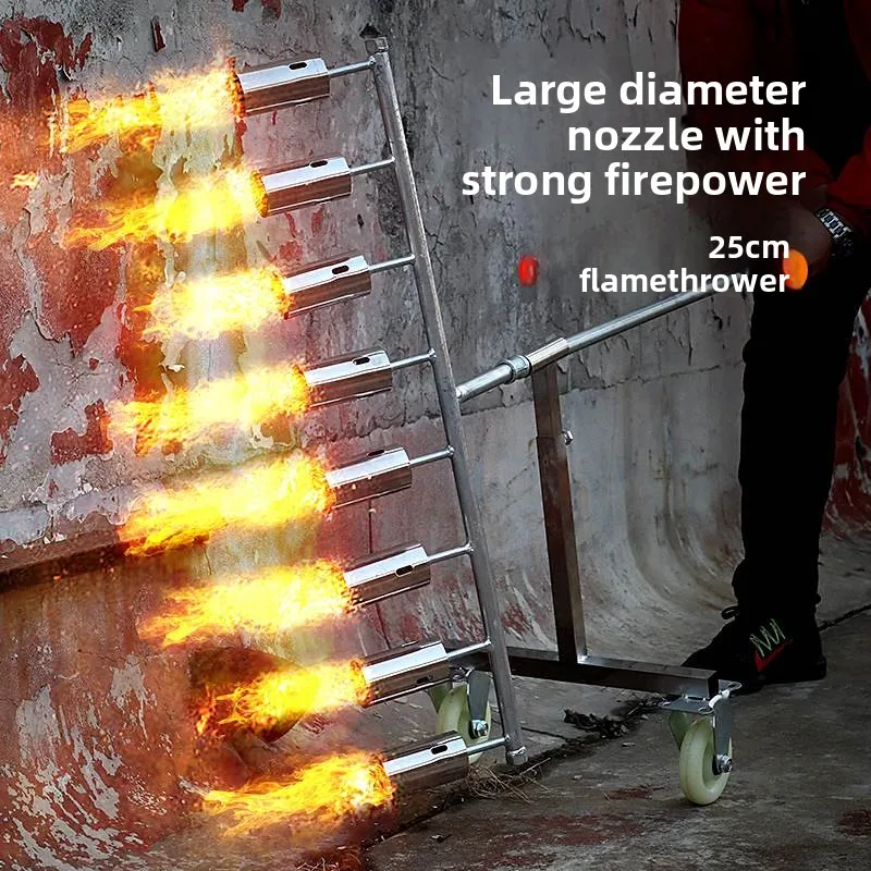 Multi-head Liquefied Gas Flame Gun High Temperature Pigsty Disinfection Weeding Burner Torch for Farm Livestock