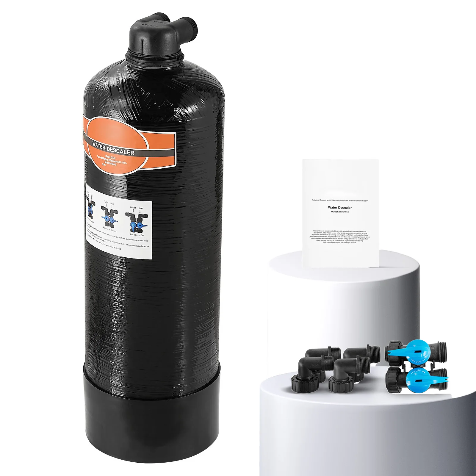SucceBuy Discaler senza sale per tutta la casa Filtro acqua da 580000 galloni per acqua cittadina per tutti i tipi di tubi idraulici per uso familiare
