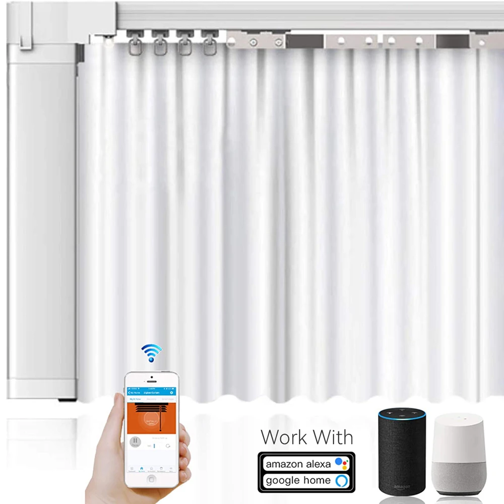 Tuya Zigbee Electric Curtain Motor Smart Blinds WiFi Smart Life APP Timing Remote Control Voice for Alexa Google Siri cortinas