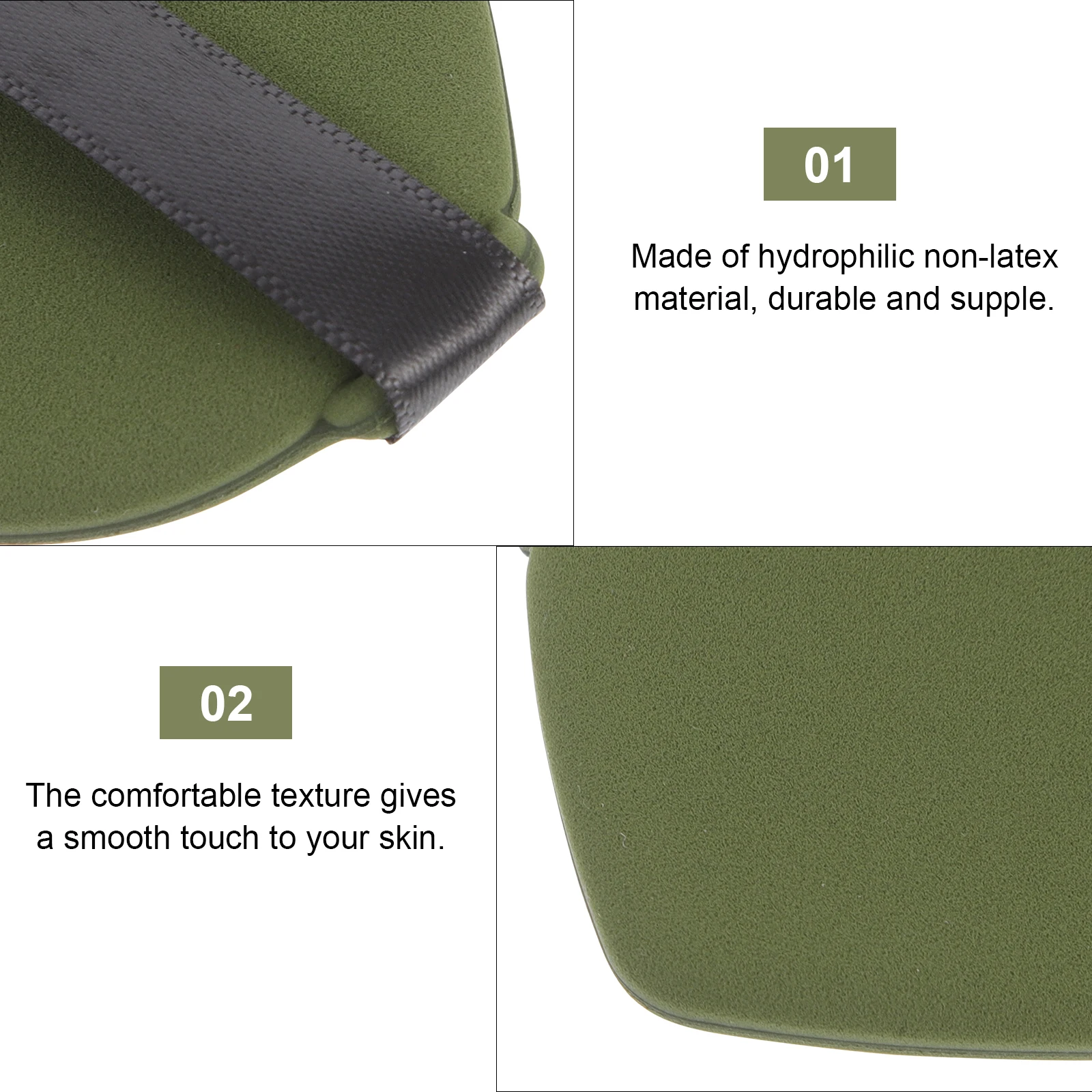 

7Pcs Double-Sided Easy Foundation Makeup Wet Dry Use Loose Powder Facial Sponge Tools